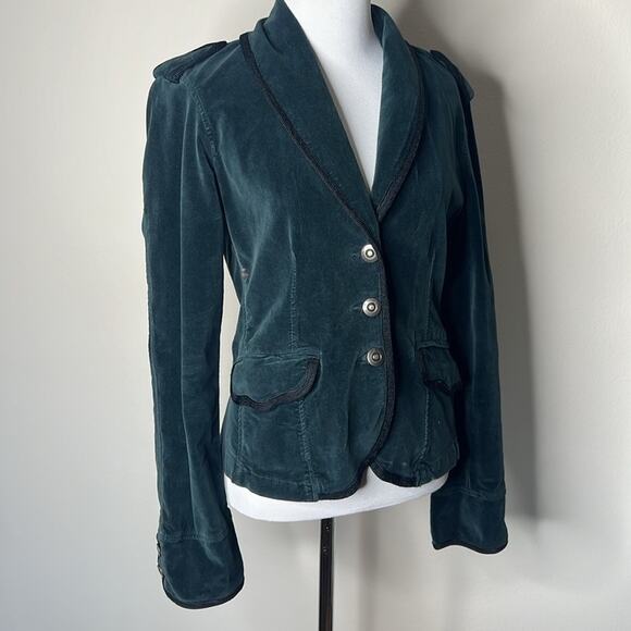Barney’s New York Co-Op Vintage Green Velvet Blazer - Picture 2 of 9